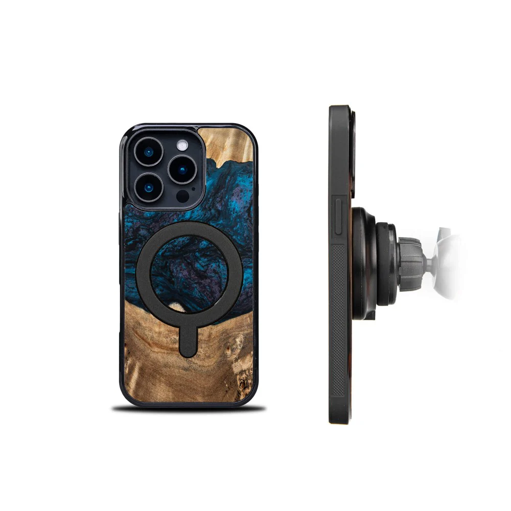 Holzhülle für iPhone 16 Pro, Bewood Unique Planets Neptun für MagSafe - Image 3