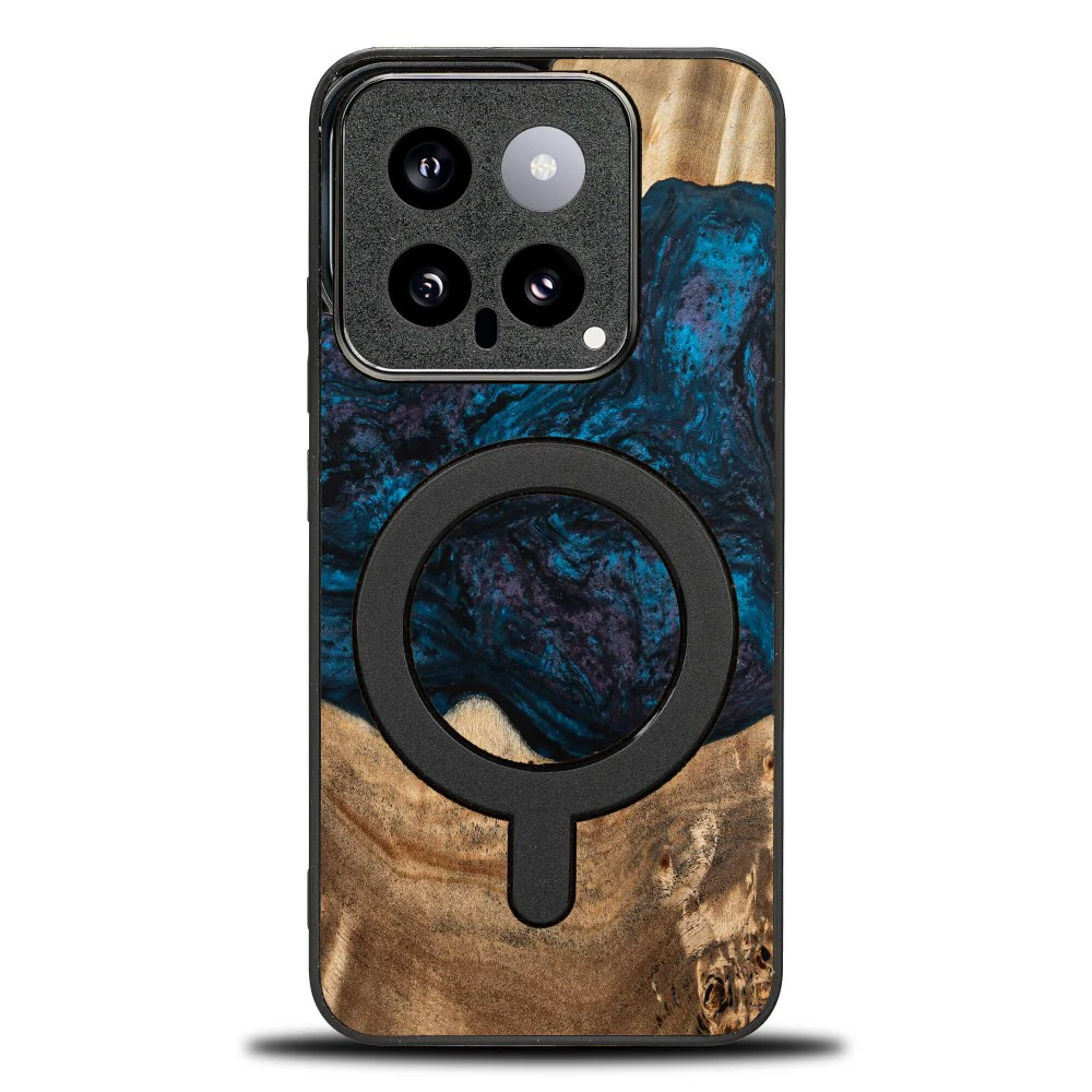 Holzhülle für Xiaomi 14, Bewood Unique Planets Neptun für MagSafe