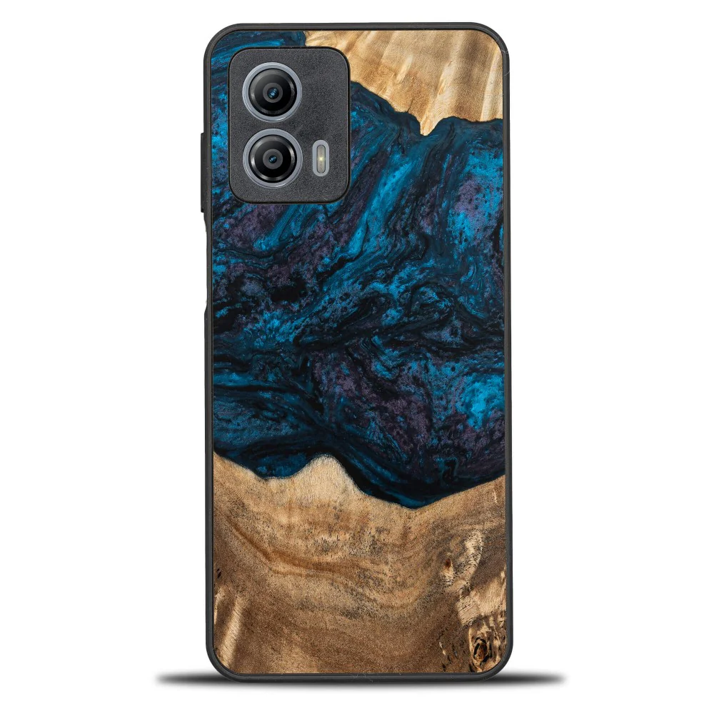 Holzhülle für Motorola Moto G73 5G, Bewood Unique Planets Neptun