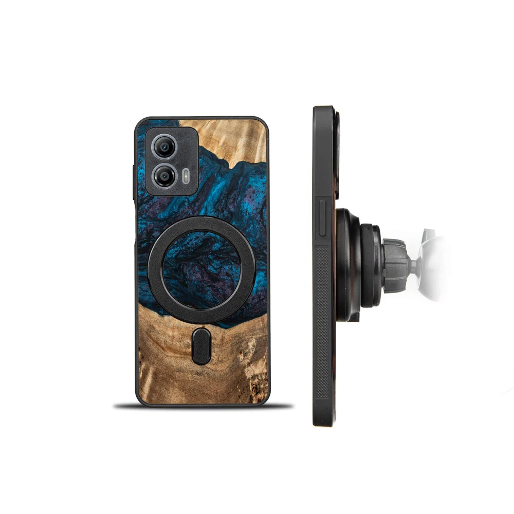 Holzhülle für Motorola Moto G73 5G, Bewood Unique Planets Neptun - Image 2