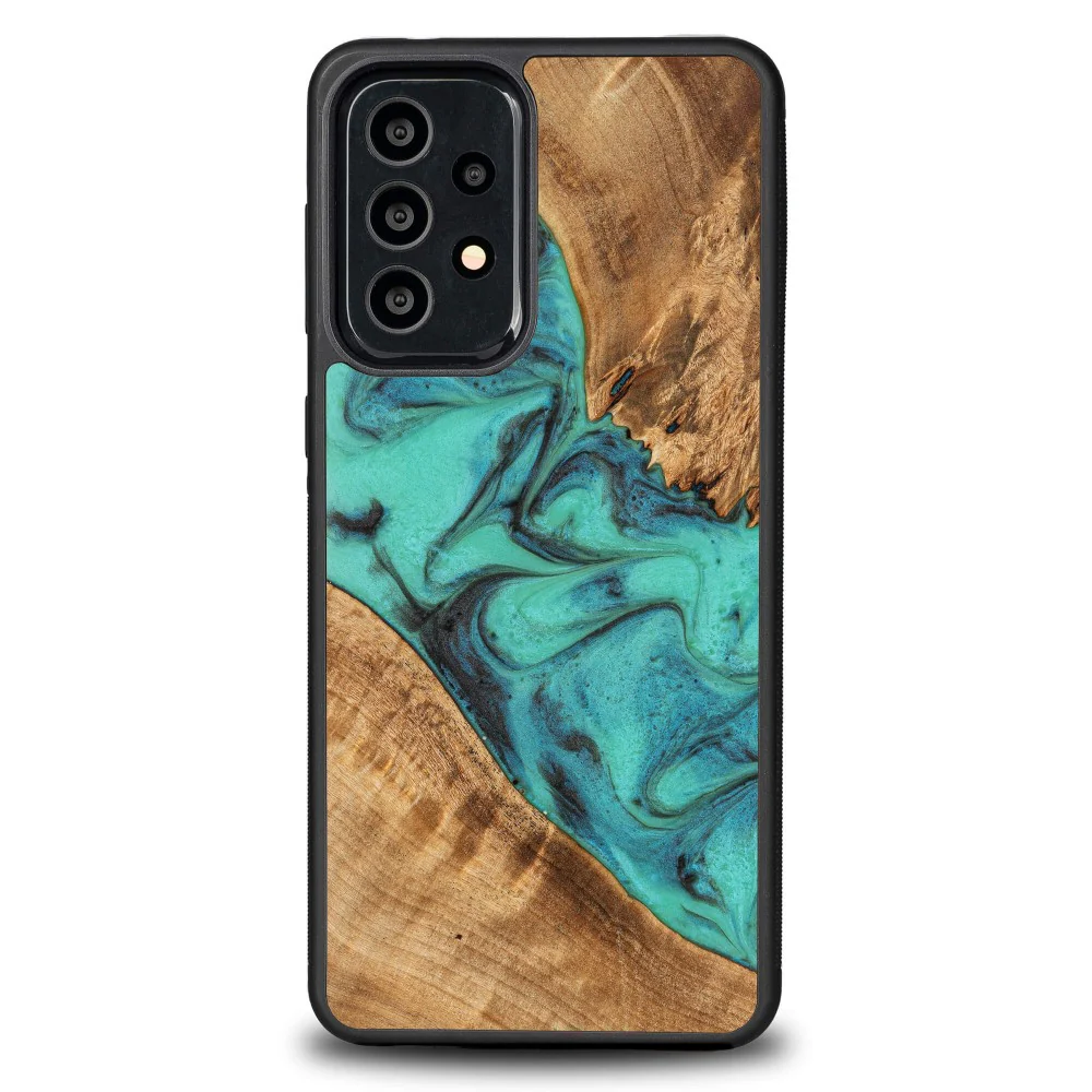 Holzhülle für Galaxy A33 5G, Bewood Unique Turquoise