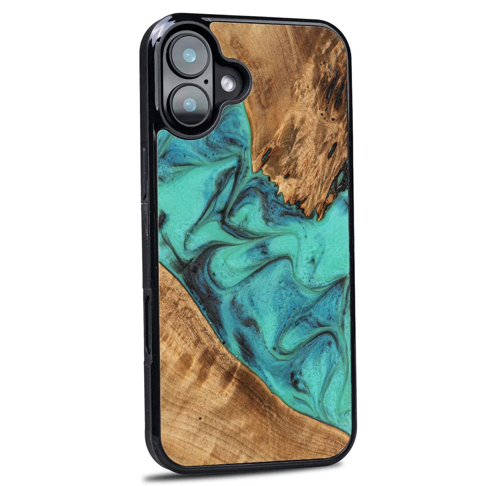 Holzhülle für iPhone 16 Plus, Bewood Unique Turquoise - Image 2