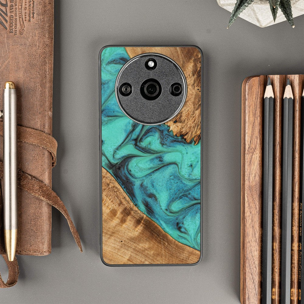 Holzhülle für Realme 11 Pro / 11 Pro+, Bewood Unique Turquoise - Image 3