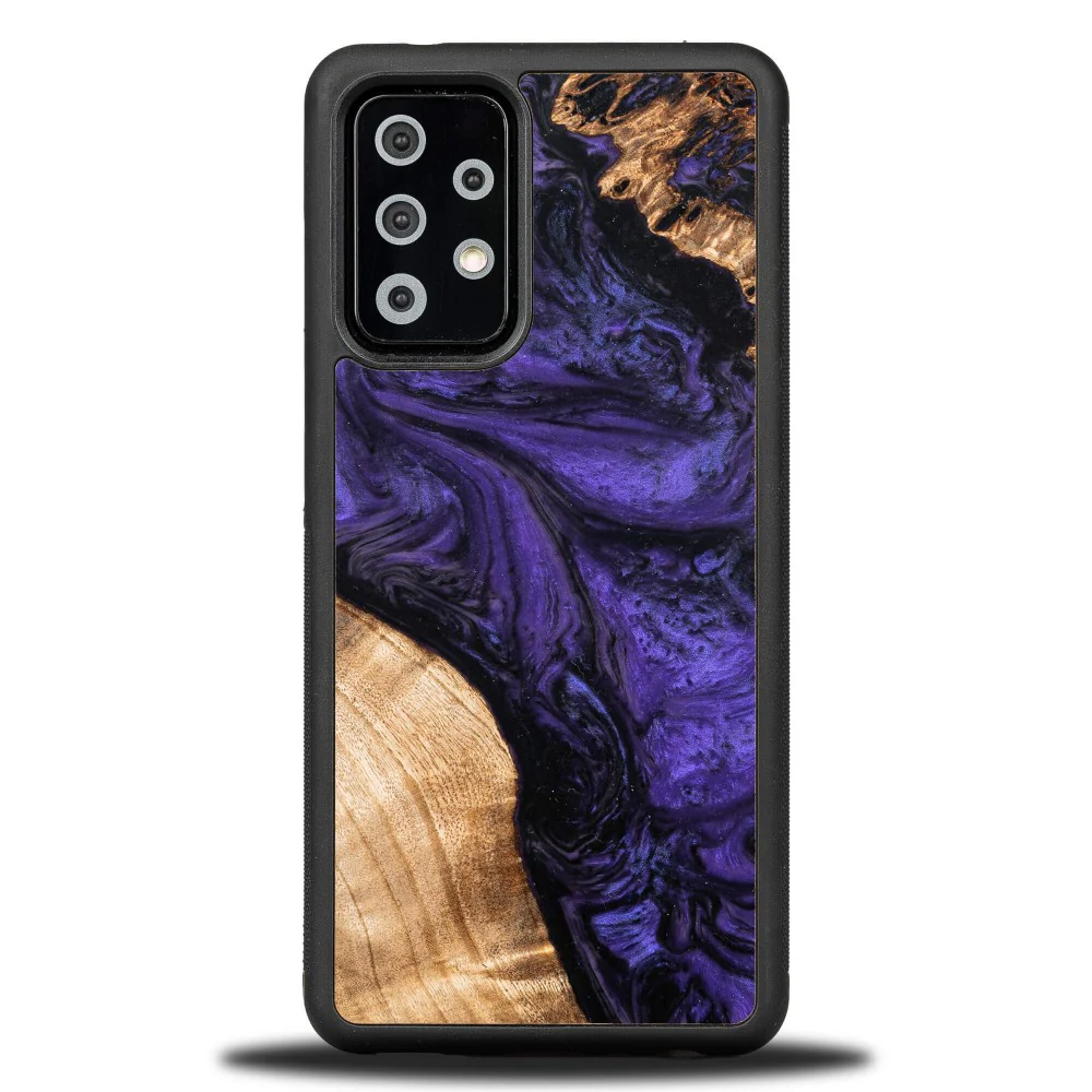 Holzhülle für Galaxy A72 5G, Bewood Unique Violet