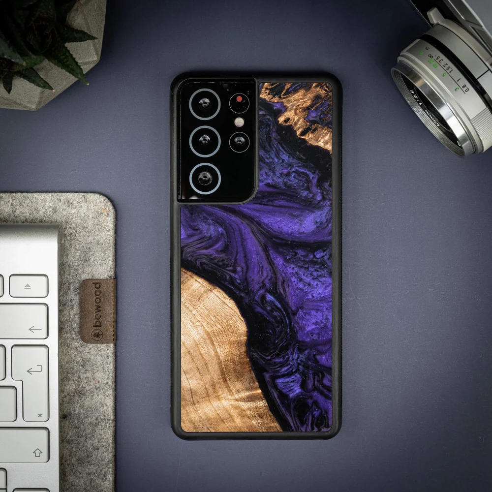 Holzhülle für Galaxy S21 Ultra, Bewood Unique Violet - Image 2