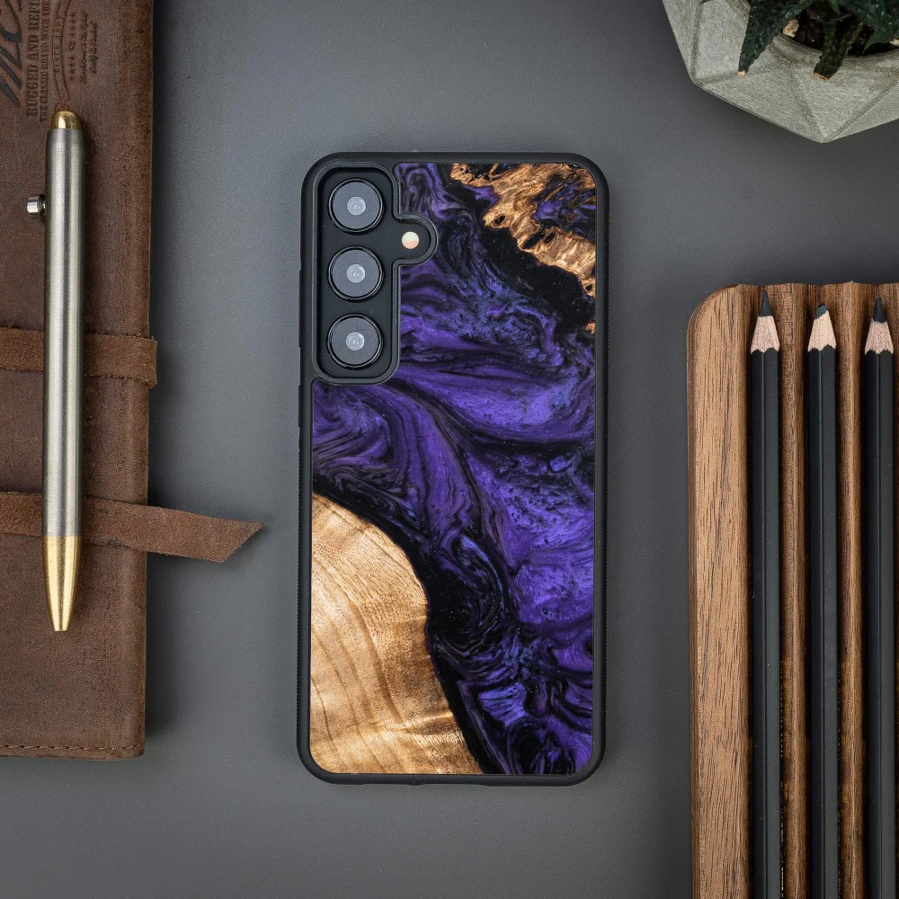Holzhülle für Galaxy S24 Plus, Bewood Unique Violet - Image 2