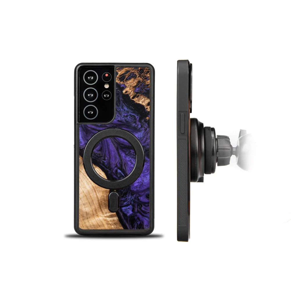 Holzhülle für Galaxy A54 5G, Bewood Unique Violet für MagSafe - Image 2