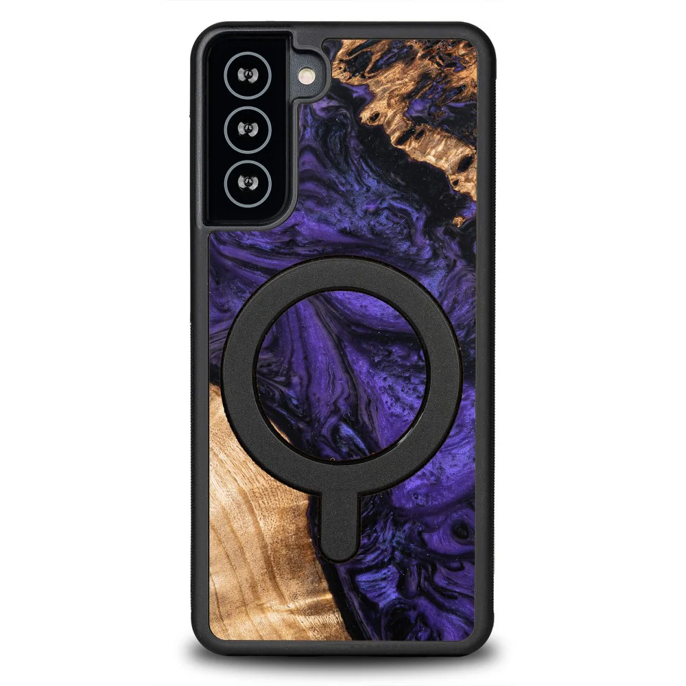 Holzhülle für Galaxy S21 FE, Bewood Unique Violet für MagSafe