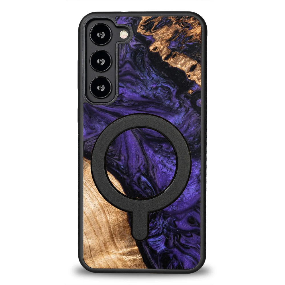 Holzhülle für Galaxy S23 Plus, Bewood Unique Violet für MagSafe
