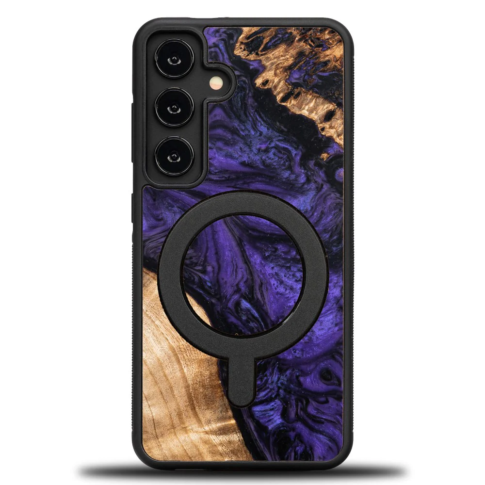 Holzhülle für Galaxy S24, Bewood Unique Violet für MagSafe