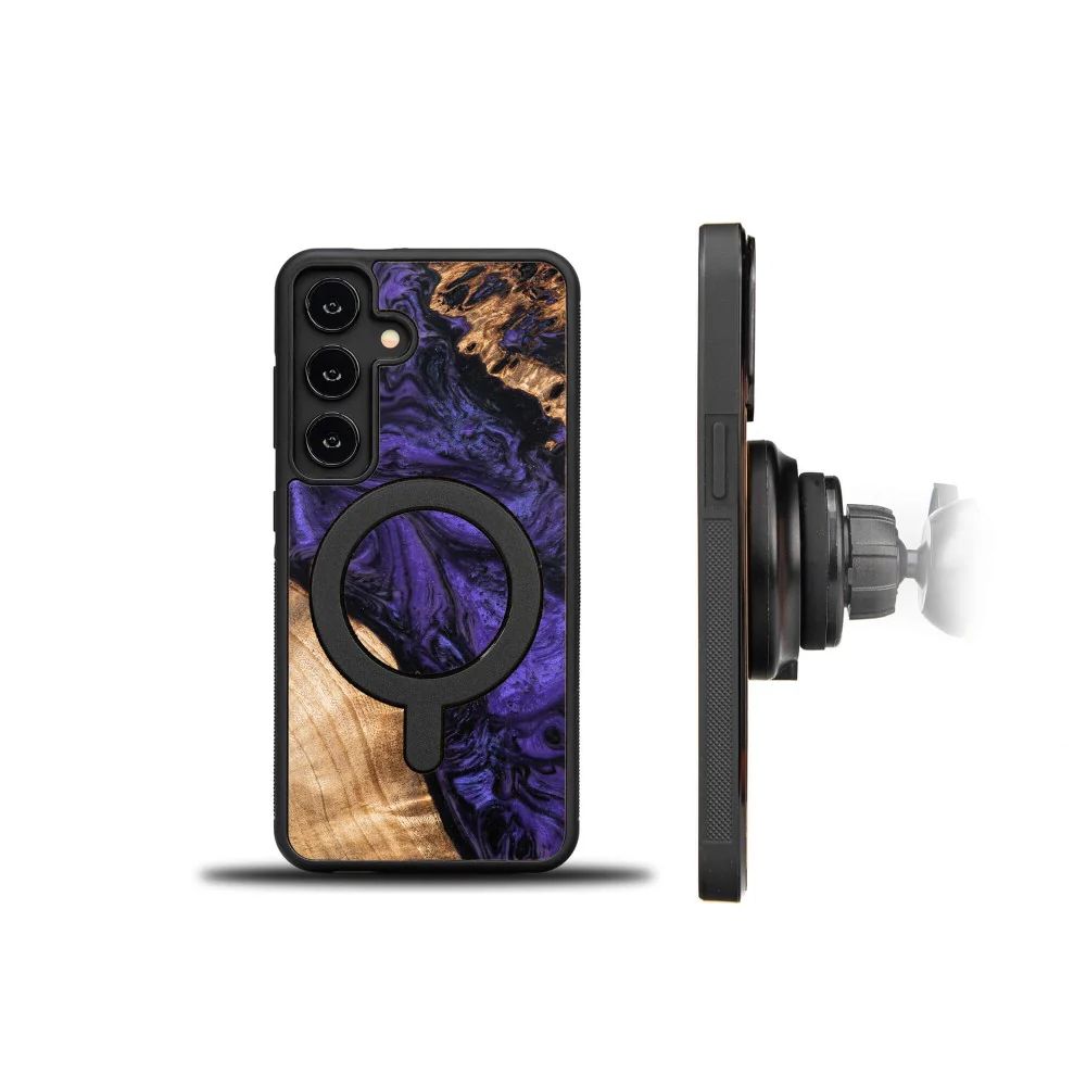 Holzhülle für Galaxy S24, Bewood Unique Violet für MagSafe - Image 2