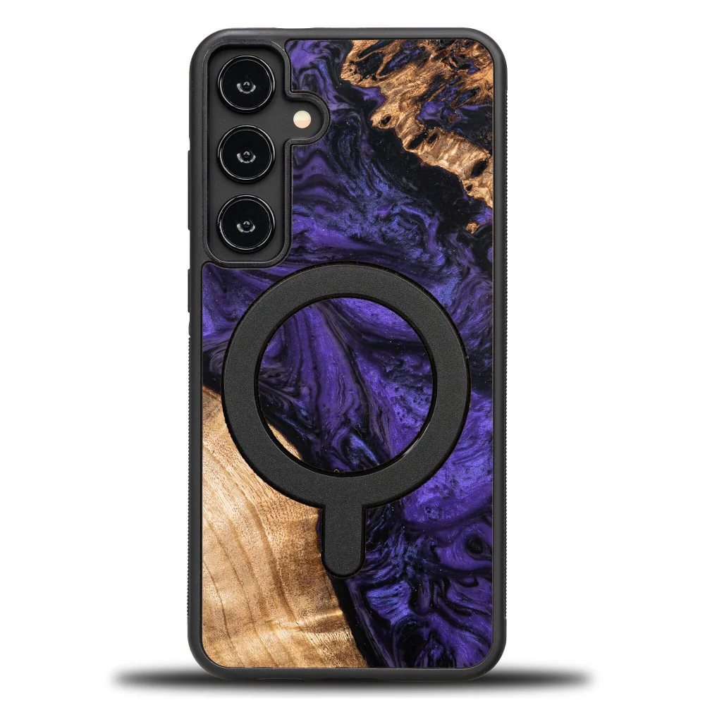 Holzhülle für Galaxy S24 Plus, Bewood Unique Violet für MagSafe