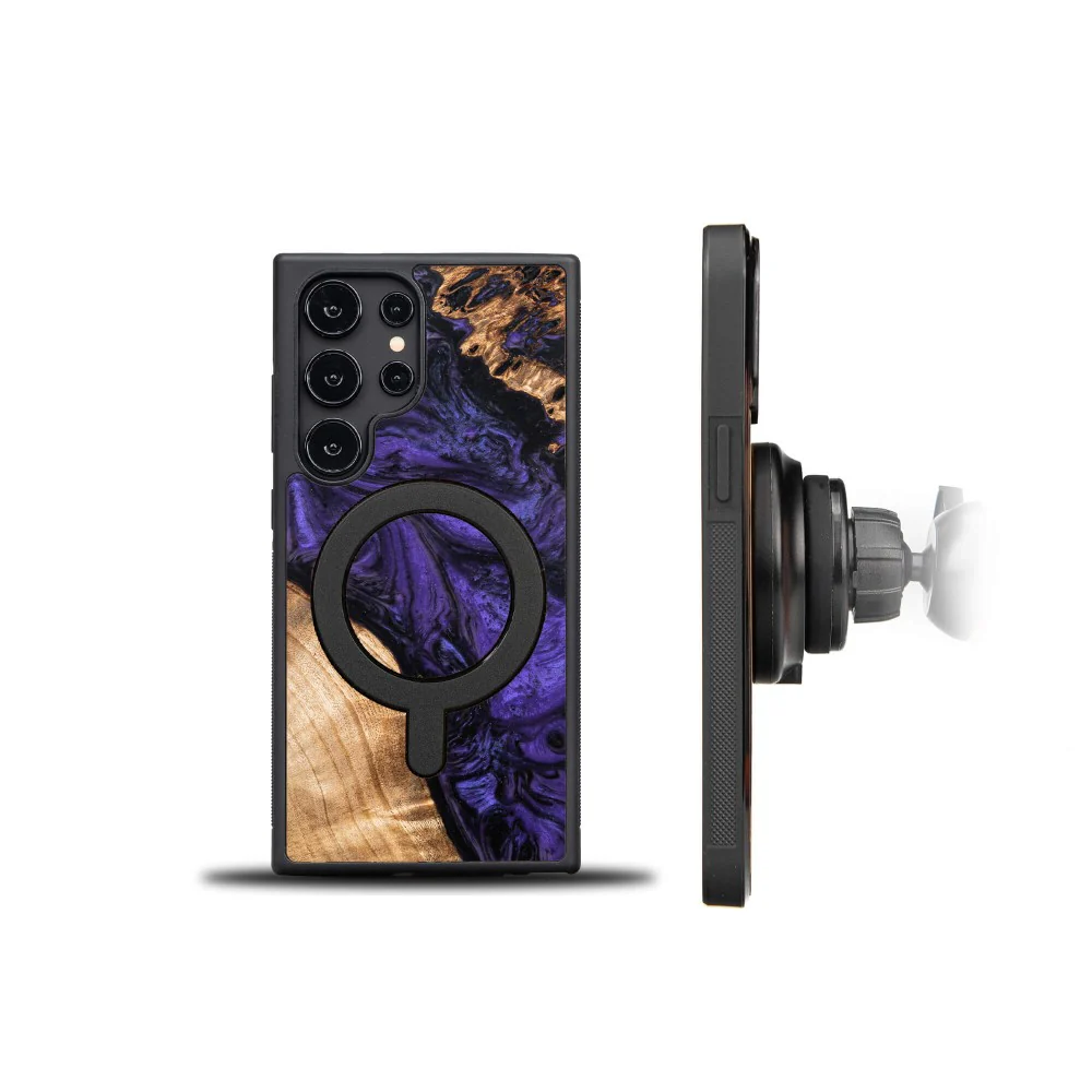 Holzhülle für Galaxy S24 Ultra, Bewood Unique Violet für MagSafe - Image 2