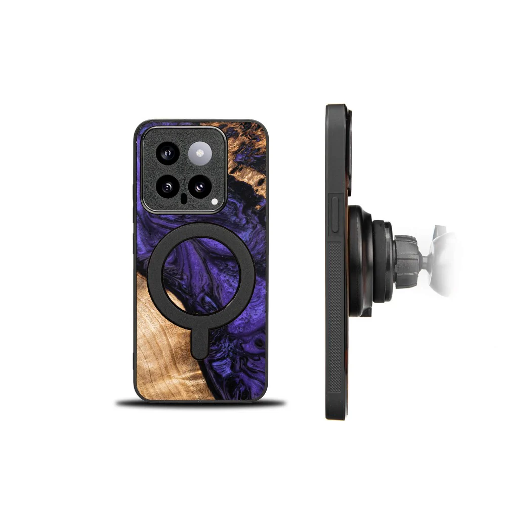 Holzhülle für Xiaomi 14 Pro, Bewood Unique Violet für MagSafe - Image 2
