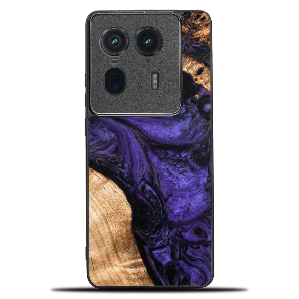 Holzhülle für Motorola Edge 50 Ultra, Bewood Unique Violet
