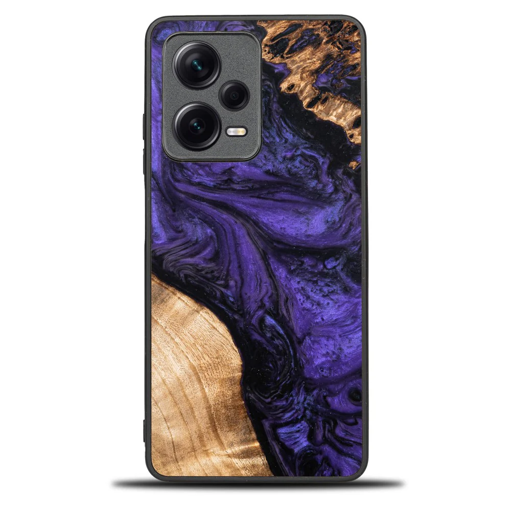 Holzhülle für Xiaomi Redmi Note 12 5G, Bewood Unique Violet