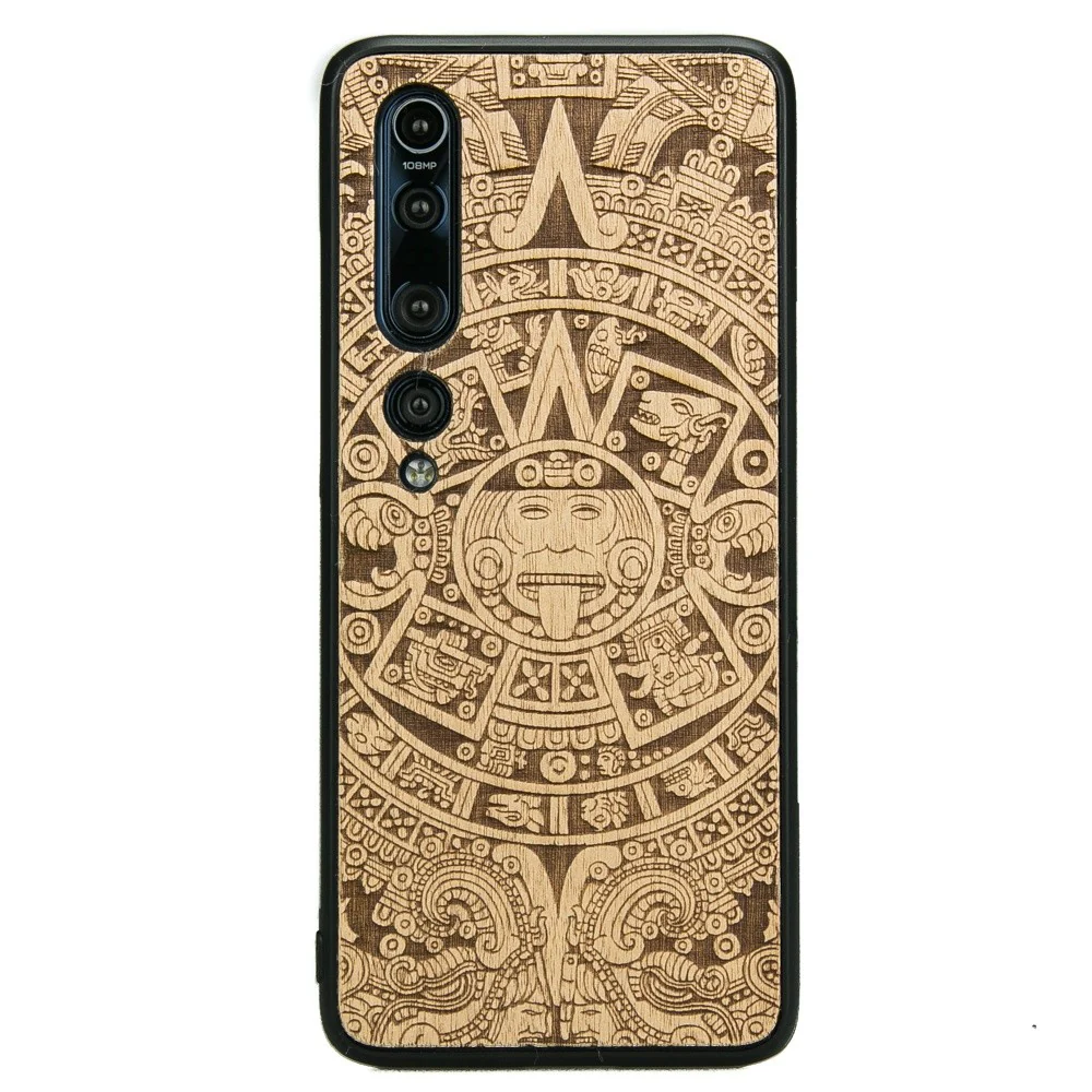 Holzhülle für Xiaomi Mi 10, Bewood Aniegre Aztekischer Kalender