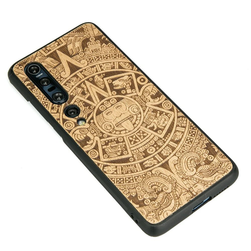 Holzhülle für Xiaomi Mi 10, Bewood Aniegre Aztekischer Kalender - Image 2