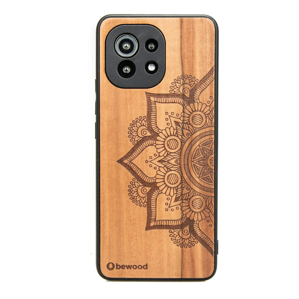 Holzhülle für Xiaomi Mi 11, Bewood Apfelbaum Mandala