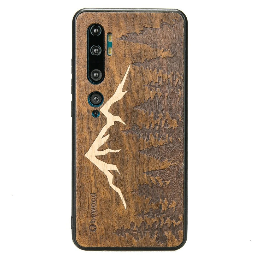 Holzhülle für Xiaomi Mi Note 10 / 10 Pro, Bewood Imbuia-Gebirge