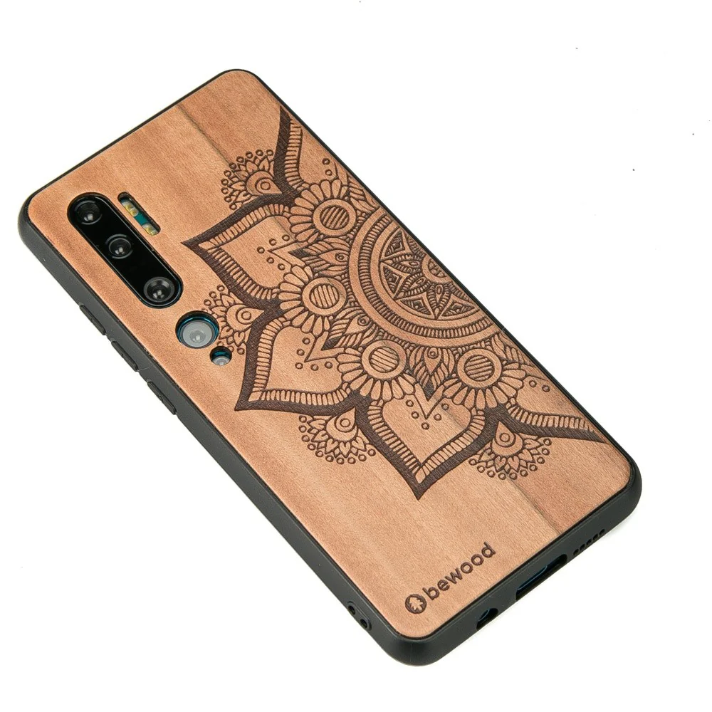Holzhülle für Xiaomi Mi Note 10 / 10 Pro, Bewood Apfelbaum Mandala - Image 2