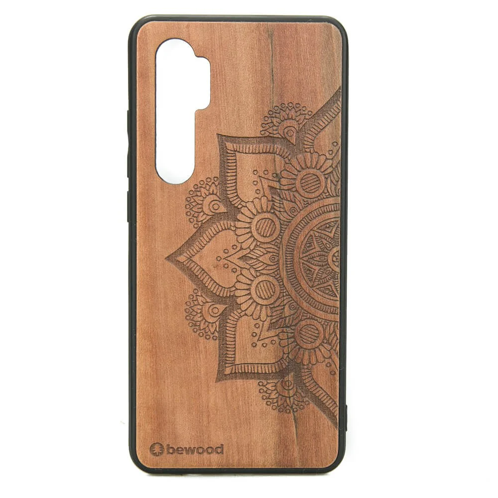 Holzhülle für Xiaomi Mi Note 10 Lite, Bewood Apfelbaum Mandala