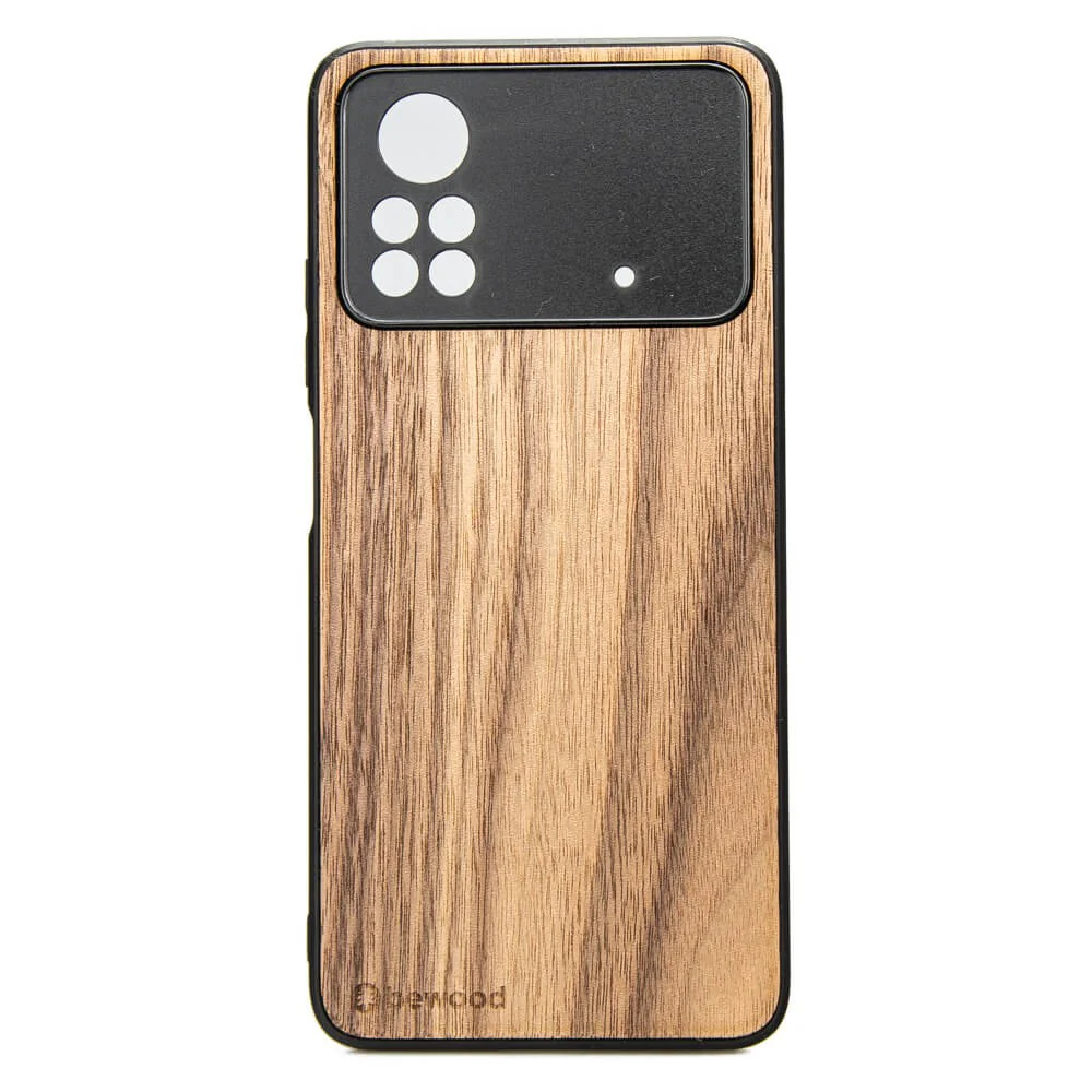 Holzhülle für Xiaomi Poco X4 Pro 5G, Bewood Amerikanischer Nussbaum