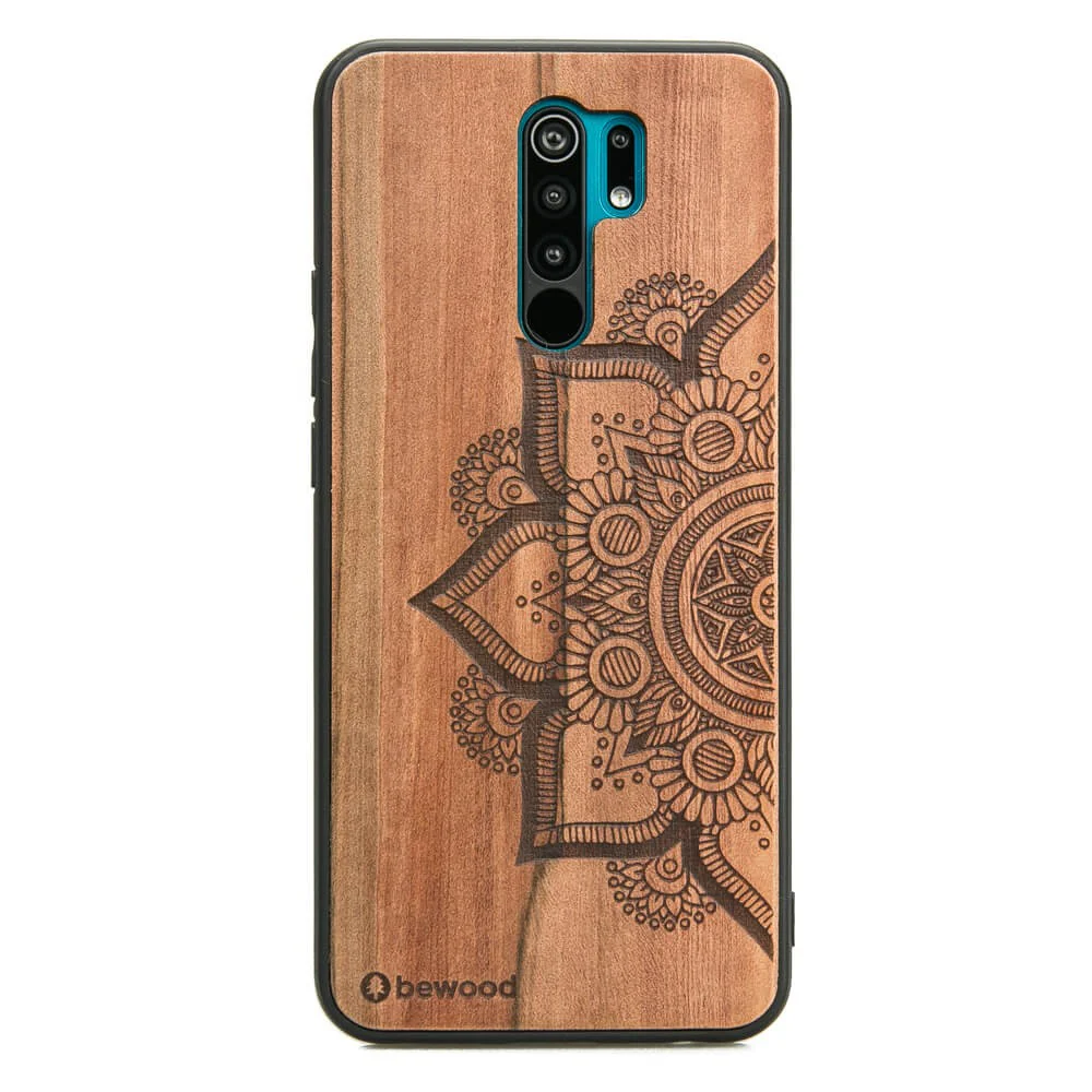 Holzhülle für Xiaomi Redmi 9, Bewood Apfelbaum Mandala