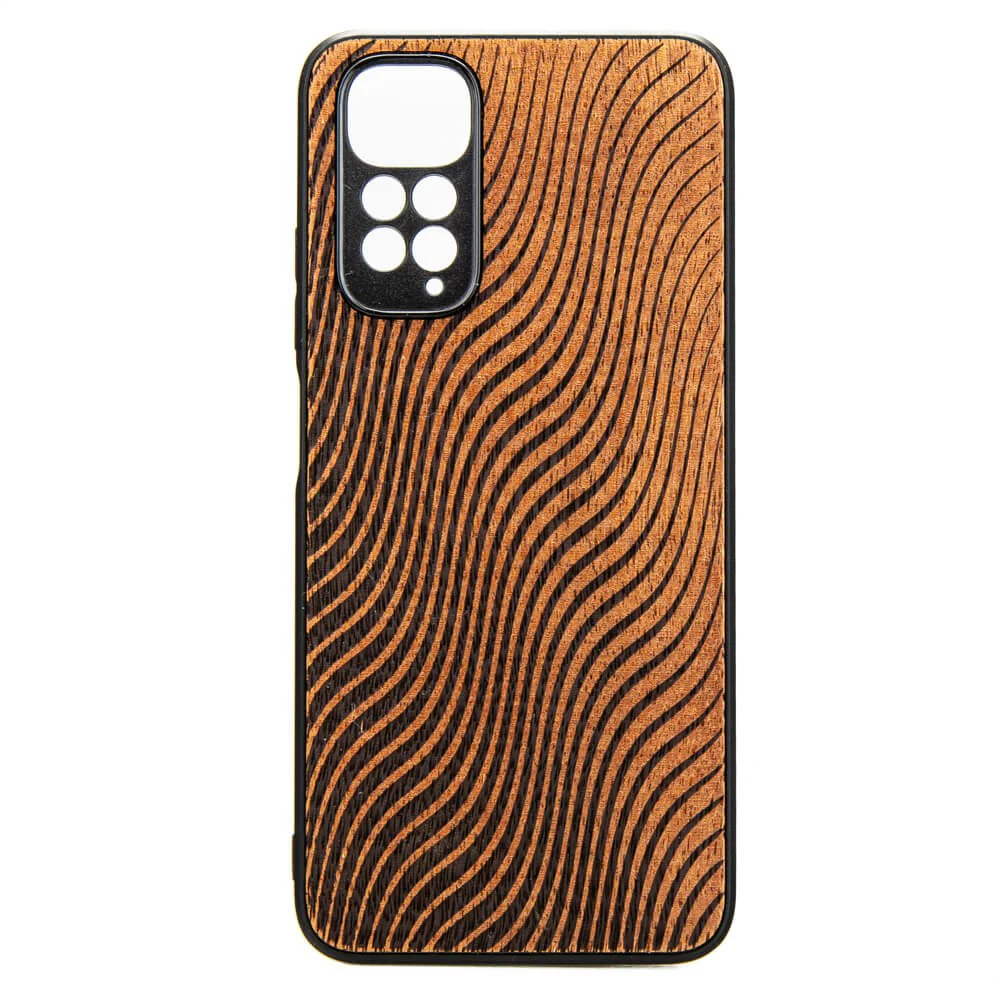 Holzhülle für Xiaomi Redmi Note 11 / 11S 4G, Bewood Merbauwellen