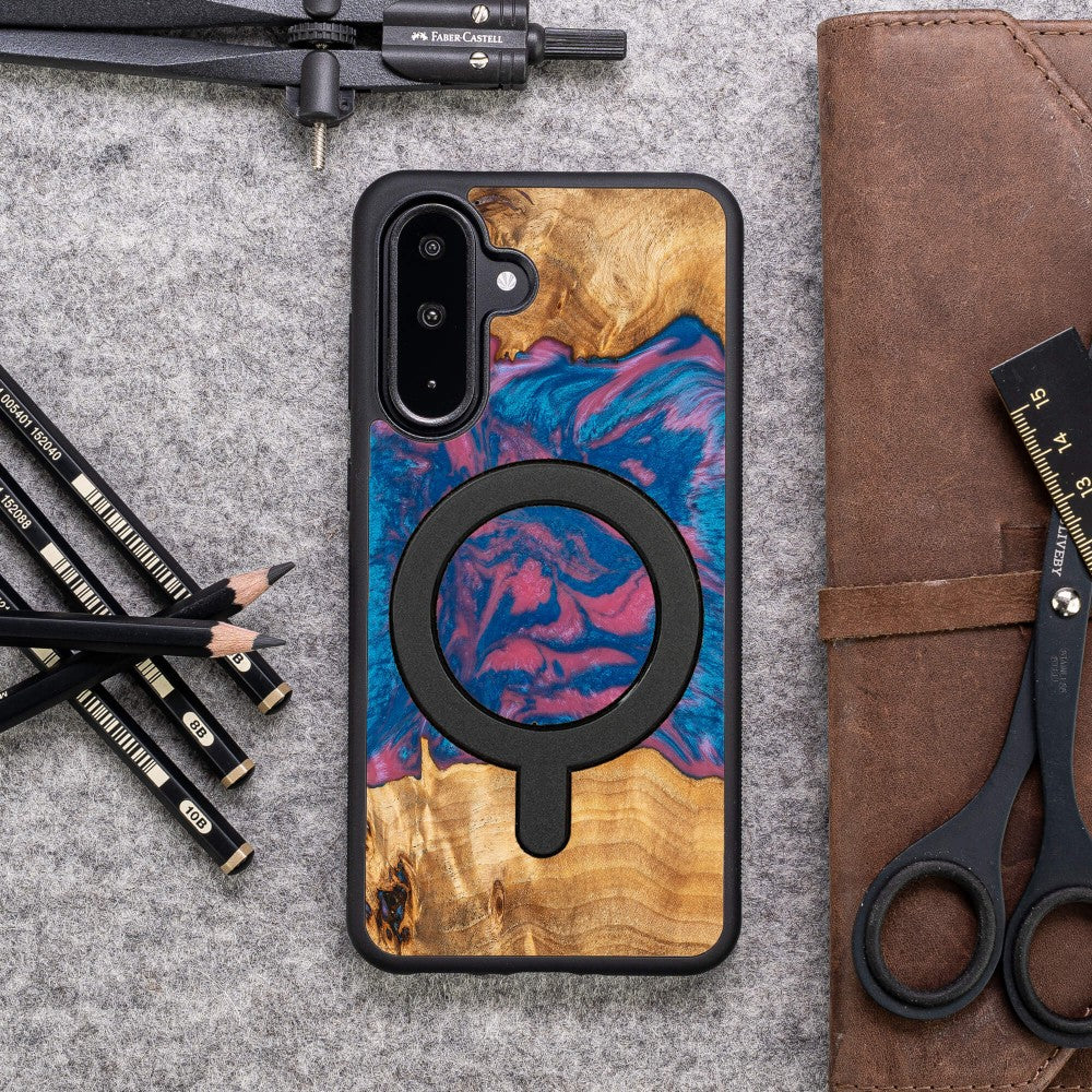 Holzhülle für Galaxy A36 5G, Bewood Unique Neons Vegas für MagSafe - Image 3