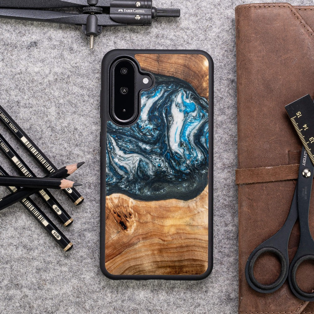 Holzhülle für Galaxy A36 5G, Bewood Unique Planets Erde - Image 2