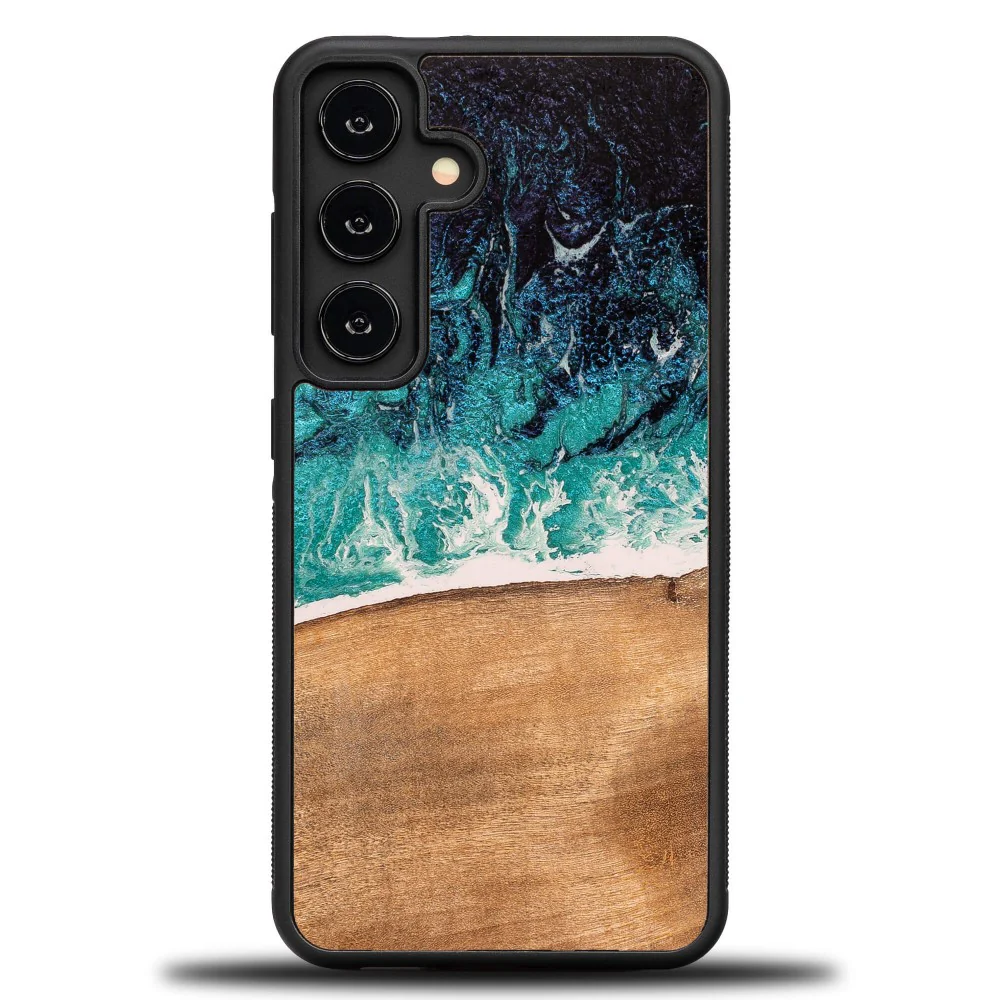 Holzhülle für Galaxy A55 5G, Bewood Unique Dream Island, Blau-Braun - Image 10