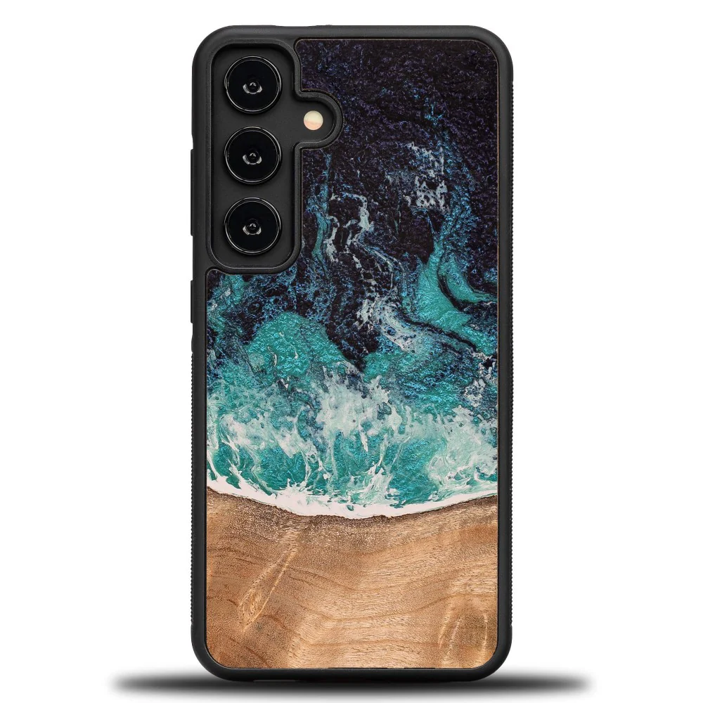 Holzhülle für Galaxy A55 5G, Bewood Unique Dream Island, Blau-Braun - Image 5