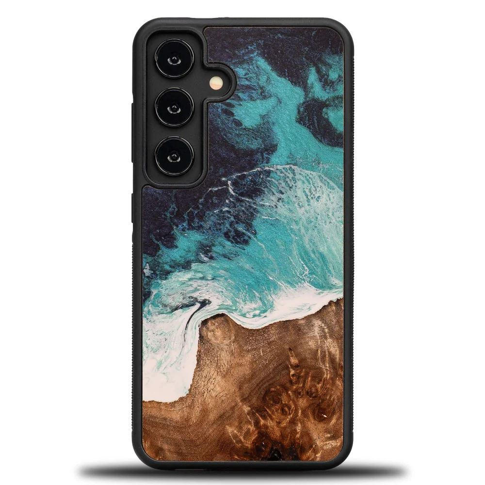 Holzhülle für Galaxy A55 5G, Bewood Unique Dream Island, Blau-Braun - Image 6
