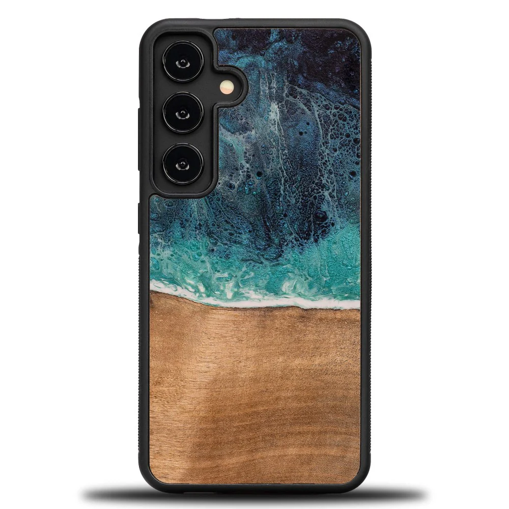 Holzhülle für Galaxy A55 5G, Bewood Unique Dream Island, Blau-Braun - Image 8