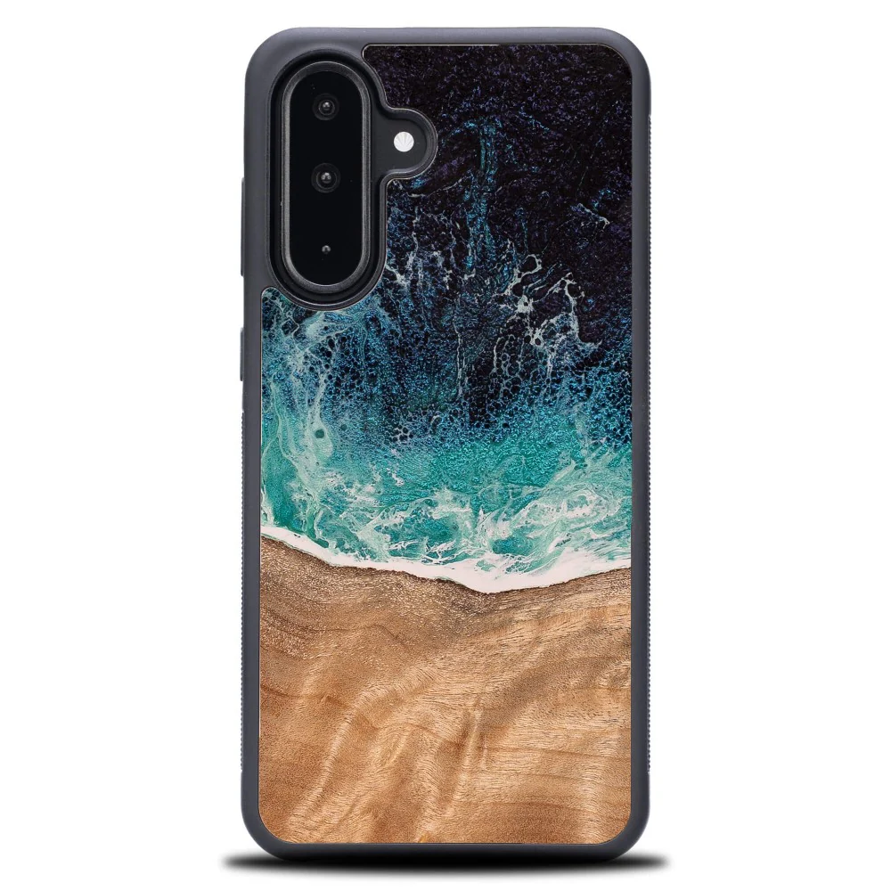 Holzhülle für Galaxy A56 5G, Bewood Unique Dream Island, Blau-Braun - Image 7