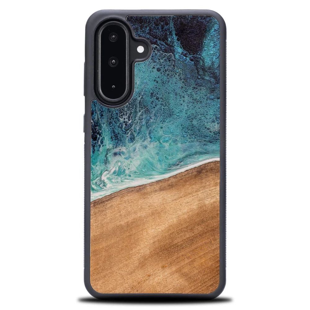 Holzhülle für Galaxy A56 5G, Bewood Unique Dream Island, Blau-Braun - Image 9