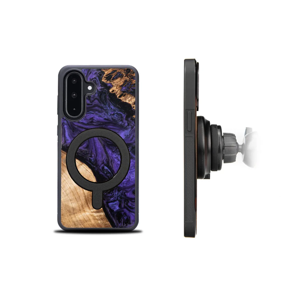 Holzhülle für Galaxy A56 5G, Bewood Unique Violet für MagSafe - Image 2