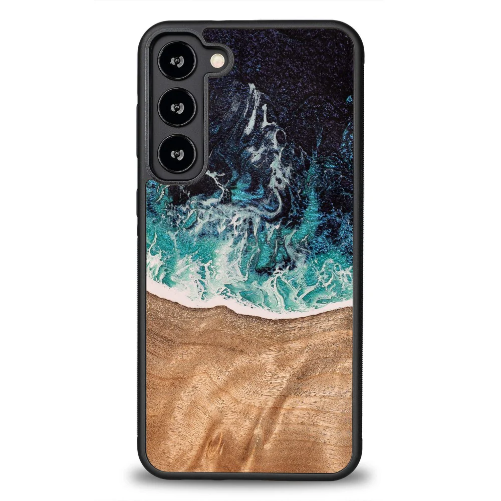 Holzhülle für Galaxy S23 Plus, Bewood Unique Dream Island, Blau-Braun - Image 10