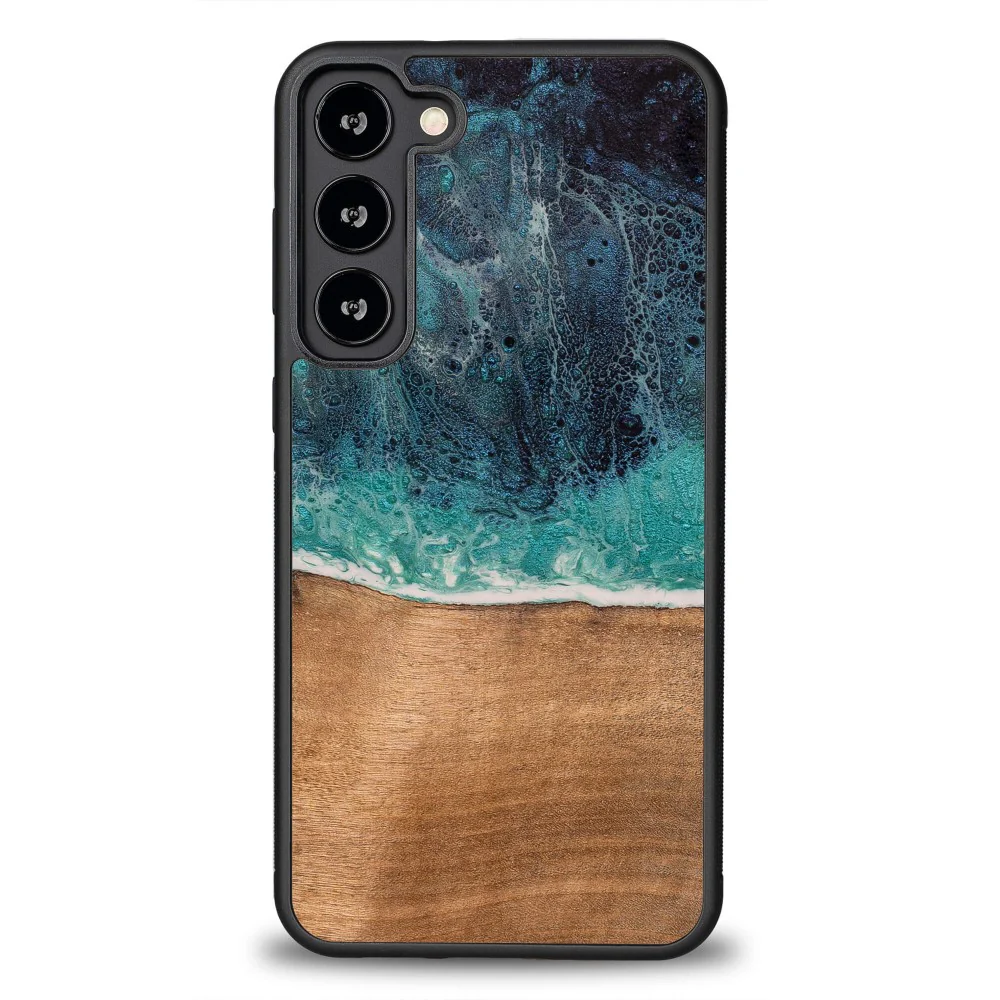 Holzhülle für Galaxy S23 Plus, Bewood Unique Dream Island, Blau-Braun - Image 8