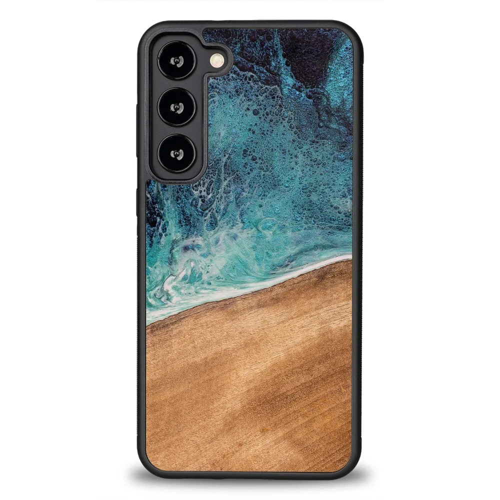 Holzhülle für Galaxy S23 Plus, Bewood Unique Dream Island, Blau-Braun - Image 9