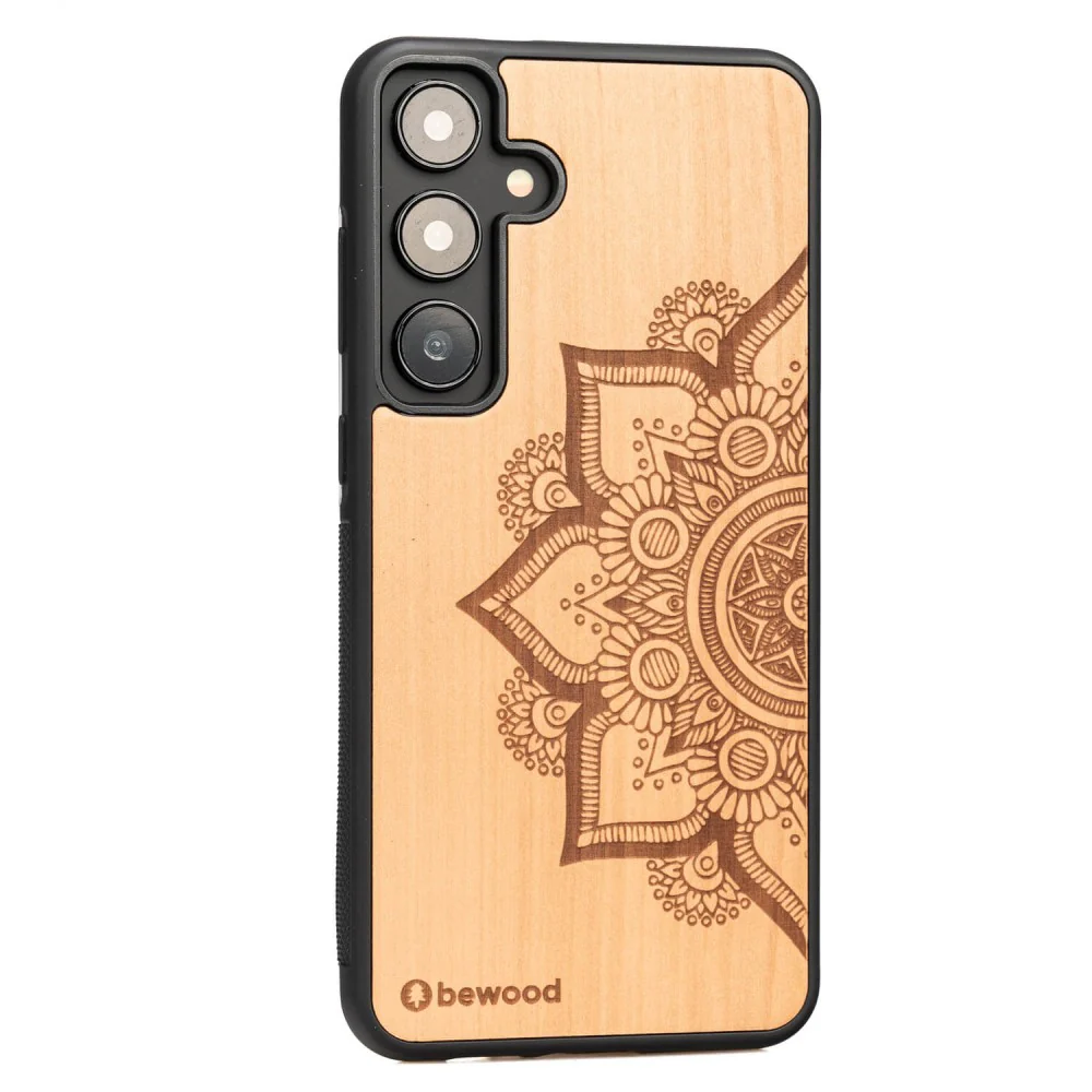 Holzhülle für Galaxy S24 FE, Bewood Apfelbaum Mandala - Image 2