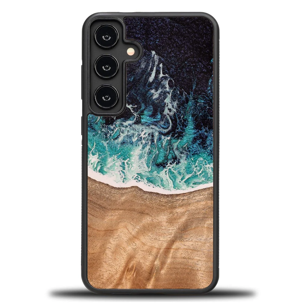 Holzhülle für Galaxy S24 Plus, Bewood Unique Dream Island, Blau-Braun - Image 10