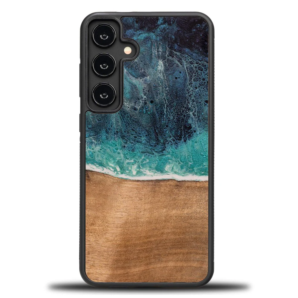 Holzhülle für Galaxy S24 Plus, Bewood Unique Dream Island, Blau-Braun - Image 8