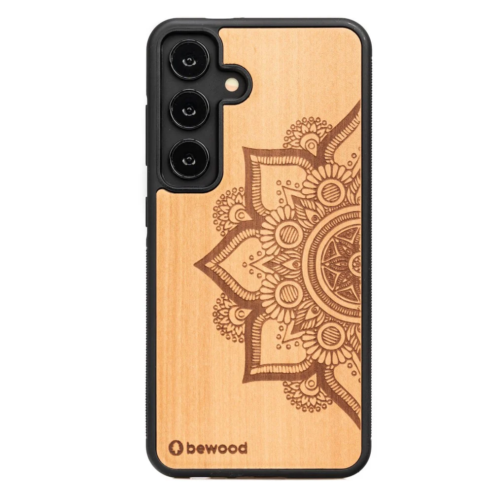 Holzhülle für Galaxy S25, Bewood Apfelbaum Mandala