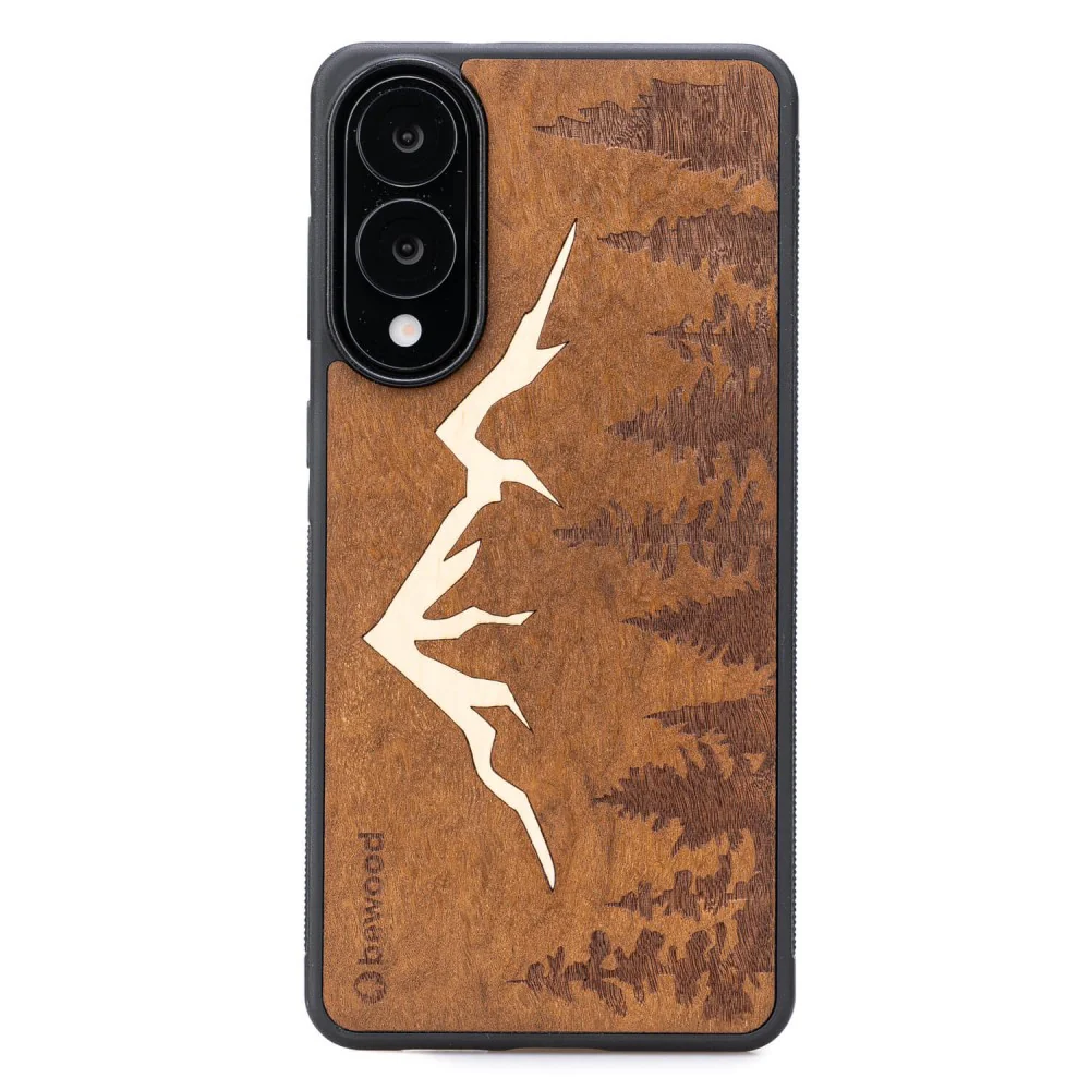 Holzhülle für Galaxy S25 Edge, Bewood Imbuia-Gebirge