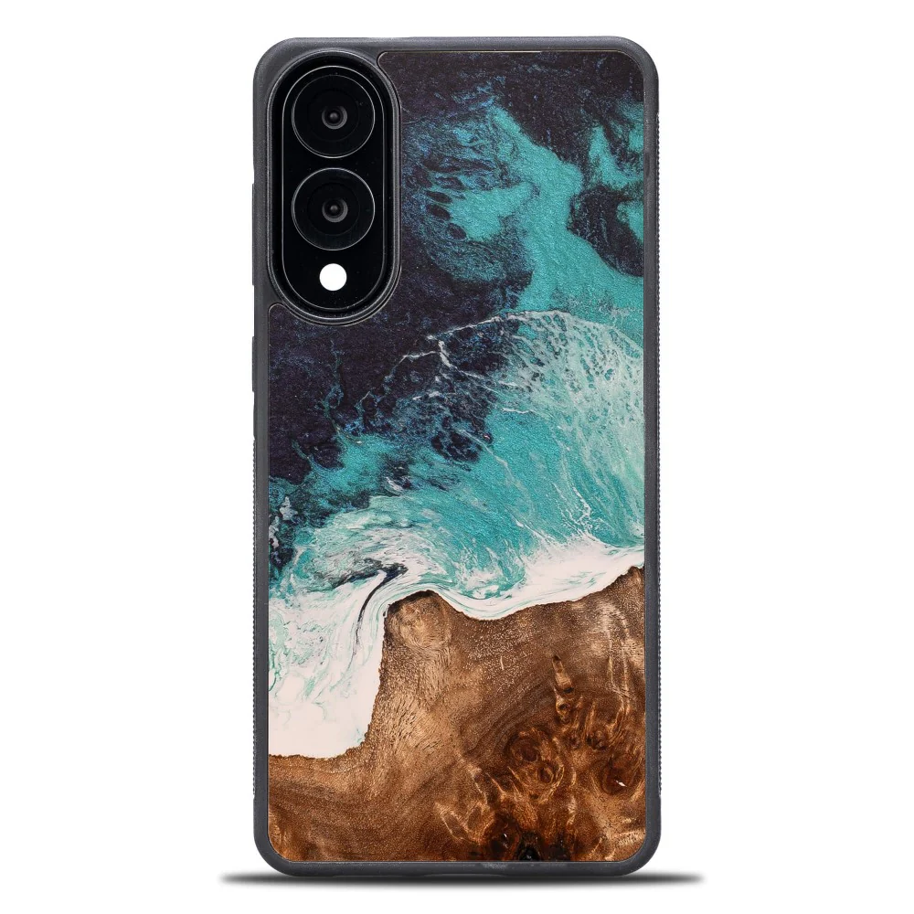 Holzhülle für Galaxy S25 Edge, Bewood Unique Dream Island, Blau-Braun - Image 2