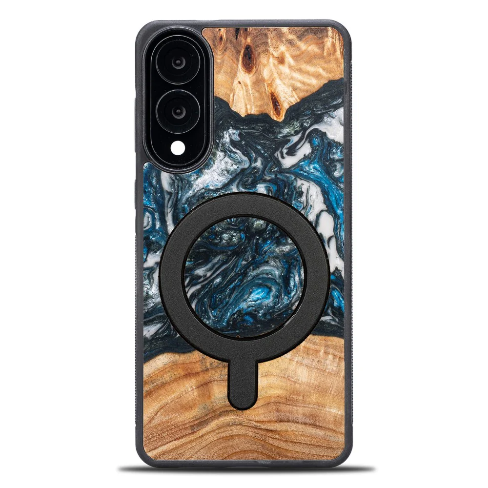 Holzhülle für Galaxy S25 Edge, Bewood Unique Planets Erde für MagSafe