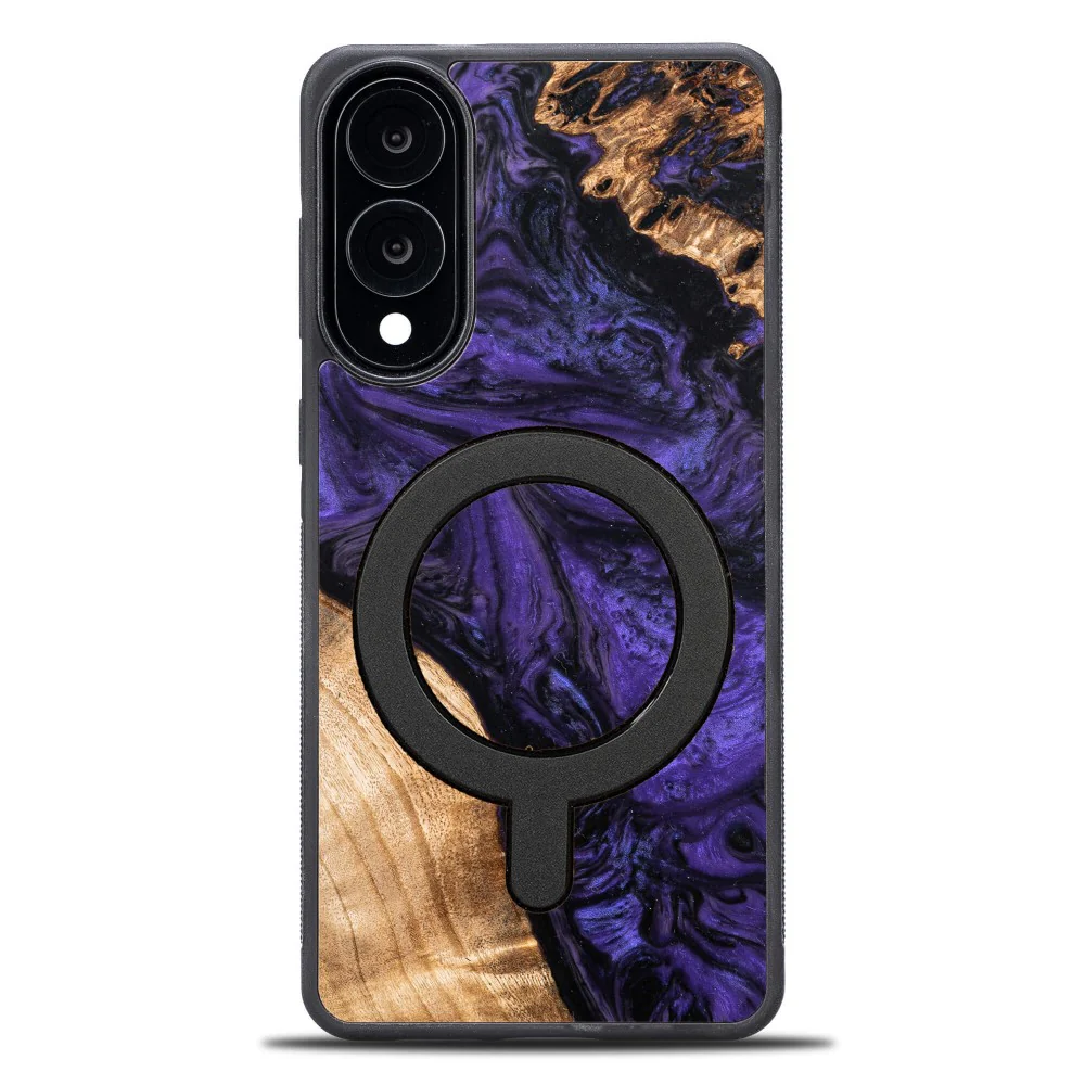 Holzhülle für Galaxy S25 Edge, Bewood Unique Violet für MagSafe