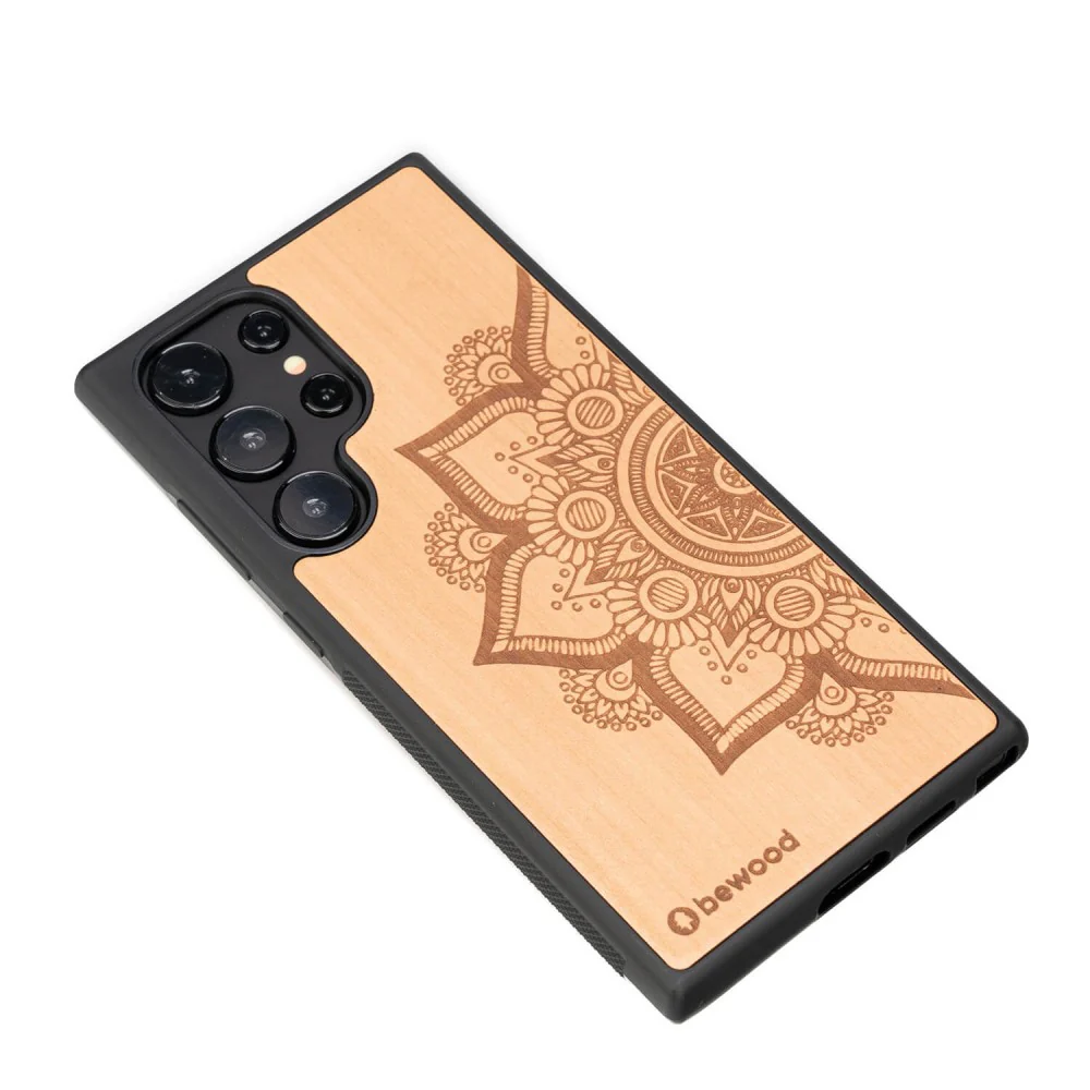 Holzhülle für Galaxy S25 Ultra, Bewood Apfelbaum Mandala - Image 3